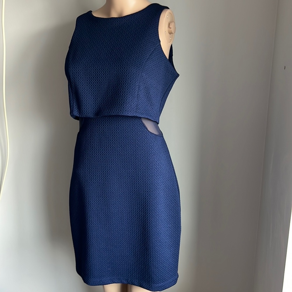 DOUBLE LAYER MIDI BODYCON DRESS US small